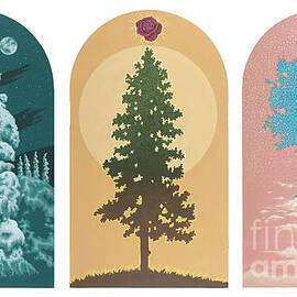 Tree Triptych for Rivera Funeral Home 220 by William Hart McNichols