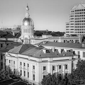 Trenton Capital Building Aerial BW by Susan Candelario