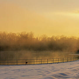 Trexler Park Pond Foggy Winter Sunrise by Jason Fink