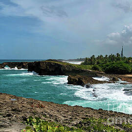 Tropical Beach and Rocky Shoreline in Arecibo, Puerto Rico by Beachtown Views