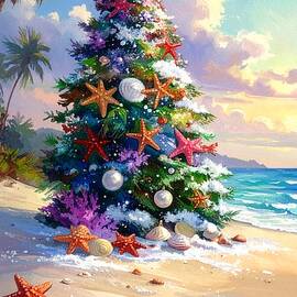 Tropical Beach Christmas Tree by Oceanic SkyView