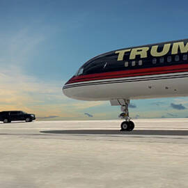Trump Plane on the Tarmac 2 by Laura Fasulo