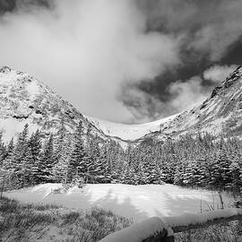 Tuckerman Ravine, Winter With Fence by Jeff Sinon
