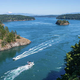 Turbulent water of Deception Pass in the Whidbey Island state pa by Steven Heap