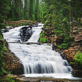 Upper Provo River Falls, Utah - Vertical by Abbie Matthews