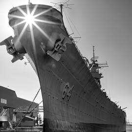USS Wisconsin BB-64 Norfolk, VA BW by Susan Candelario