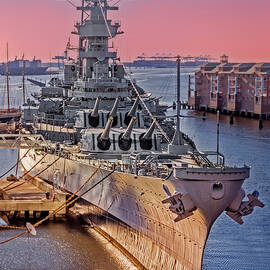 USS Wisconsin Norfolk VA by Susan Candelario