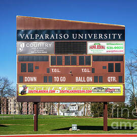 Valparaiso University Brown Field Scoreboard Photo by Paul Velgos
