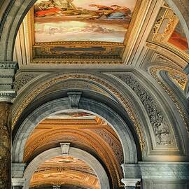 Vatican Arched Fresco Hallway by Rebecca Herranen
