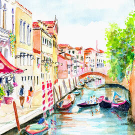 Venice Canal Boscolo Venezia by Carlin Blahnik CarlinArtWatercolor