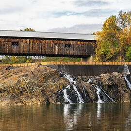 Vermont Autumn at Willard Twin Covered Bridges 5 by Ron Long Ltd Photography