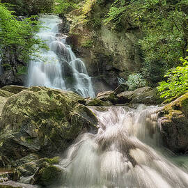 Spring at Spruce Flat Falls in the Great Smoky Mtns National  Park  by Jimmy Pappas