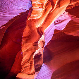 Vibrant Antelope Canyon Formations by Elvira Peretsman