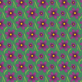 Vibrant Blue-Eyed Grass Bold Floral Pattern A Symphony of Botanical Elegance by Snow Iris Studio