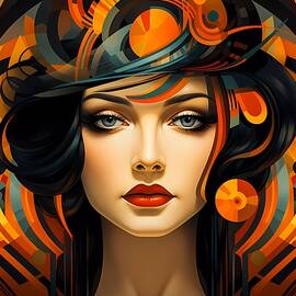 Vibrant Energy in Art Deco Style No 2 by Andre Petrov