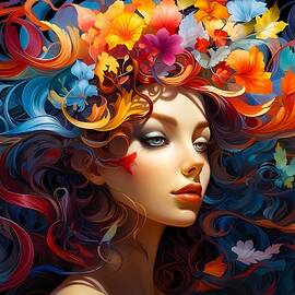 Vibrant energy shown in an Art Nouveau inspired sketch No 1 by Andre Petrov