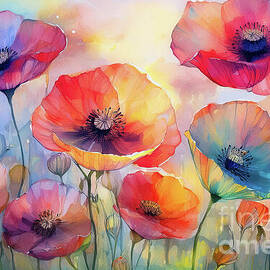 Vibrant Flower Garden by Macro Abundance