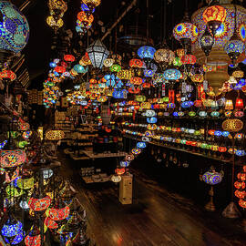 Vibrant Mosaic Lamps  by Shirley Mitchell