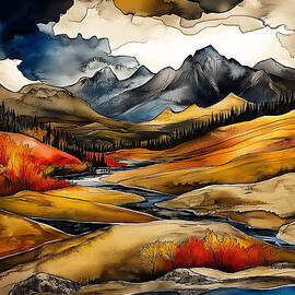 Vibrant Mountain Landscape by Ted Clifton