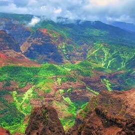 Vibrant Waimea Canyon Landscape by Bruce Block