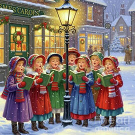 Town Square Christmas by Mountain Mist Art