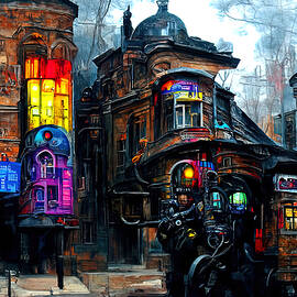 Victorian Steampunk City, 04 by AM FineArtPrints