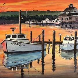 View of Harbor from Captain Chuck-A- Mucks by Raymond Edmonds