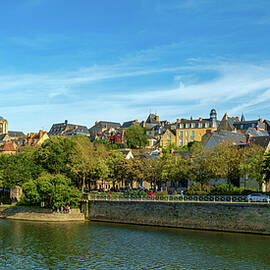 View over the River Sarthe to the buildings of old town Le Mans. by Seeables Visual Arts