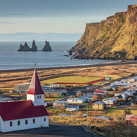Vikurkirkja And Surrounds, Vik, Iceland by Adrian Hendroff