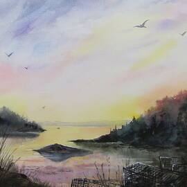 Vinalhaven at Sunset by Amanda Amend