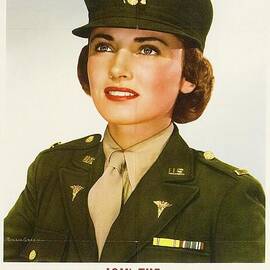 Vintage Army Poster #1 by Antonios Valamontes