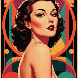 Retro Route 66 Beauty Pin-Up Poster Acrylic Print by Dale Kincaid