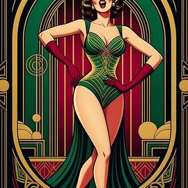 Retro Route 66 Beauty Pin-Up Poster Acrylic Print by Dale Kincaid