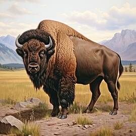 Vintage Bison illustration by Land of Dreams