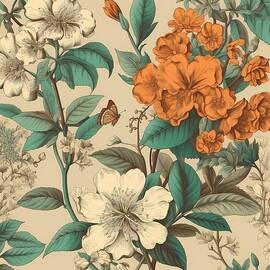 Vintage botanical illustration pattern by Andre Petrov