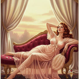 PIN-UP  オリジナルイラスト Retro Route 66 Beauty Pin-Up Poster Acrylic Print by Dale Kincaid