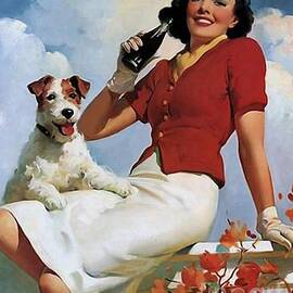 Vintage Coca Cola Poster by Antonios Valamontes