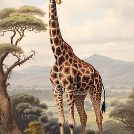Vintage Giraffe illustration by Land of Dreams