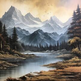 Vintage Landscape illustration by Land of Dreams