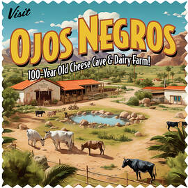 Vintage Style Ojos Negros, Mexico Postcard by William Scott Koenig