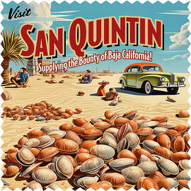 Vintage Style San Quintin, Mexico Postcard by William Scott Koenig