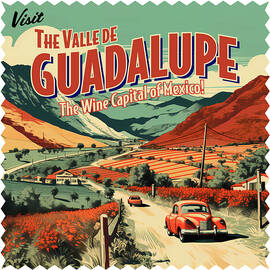 Vintage Style Valle de Guadalupe, Mexico Postcard