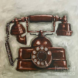 Vintage Telephone by Lucia Stewart