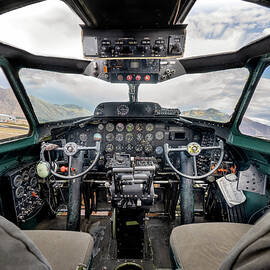 Vintage Warbird B-17 Flying Fortress Cockpit - by Dave Koch by Dave Koch - Aircraft Photography