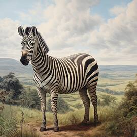 Vintage Zebra illustration by Land of Dreams
