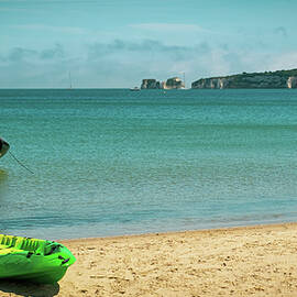 Visitors enjoy leisure activities around well known Studland Bay by Seeables Visual Arts