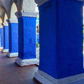 Vivid Courtyard, Santa Catalina Monastery, Arequipa, Peru by Travel Essayist