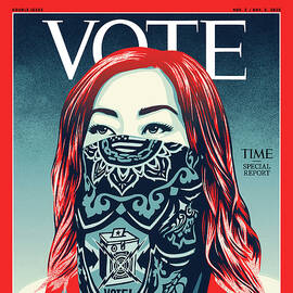 VOTE 2020 by Illustration by Shepard Fairey for TIME
