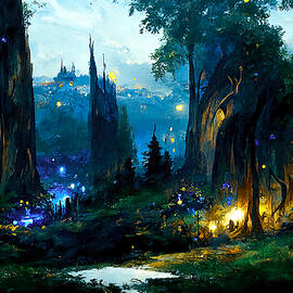 Walking into the forest of Elves, 04 by AM FineArtPrints