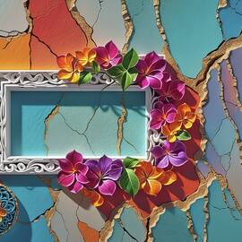 Wall With New Blooms by Eris And AI